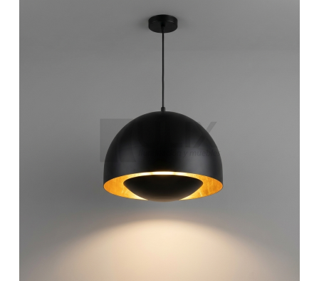 LÁMPARA NEGRA INTERIOR DORADO ESTILO NÓRDICO
