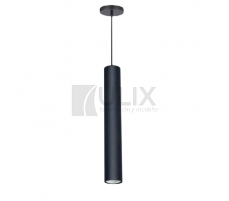 COLGANTE TUBULAR GU10 NEGRO 35CM