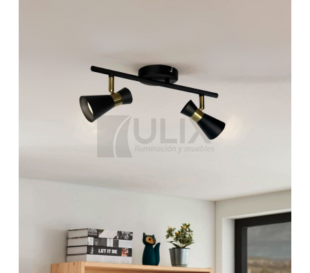 APLIQUE NG 2L GU10 CONOS MOVIL C/ DORADO A650-M9981