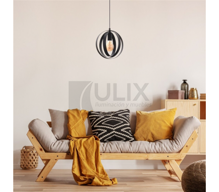 COLGANTE CHAPA ESFERA 300MM NEGRO C1317NT