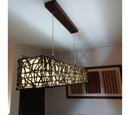 COLGANTE 2L E27 COLOR NEGRO RECTANGULAR LP-A38127