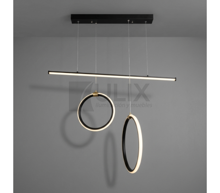 LÁMPARA LED COLGANTE LINEAL CON CIRCULOS