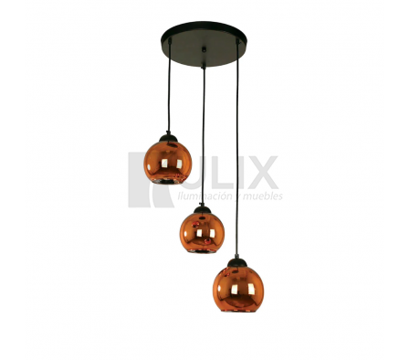 COLGANTE 3L BASE RED VIDRIO CARAMELO LP-A29360