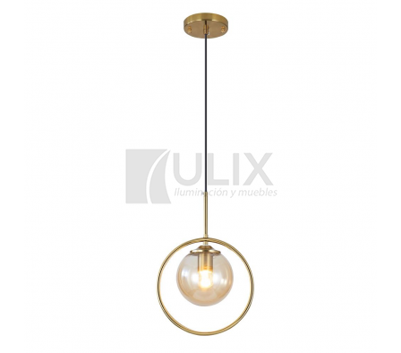COLGANTE 1L E27 C/ BRONCE C/ ARO Y GLOBO