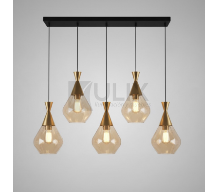 COLGANTE LINEAL 5L E27 VIDRIO LP-A25501