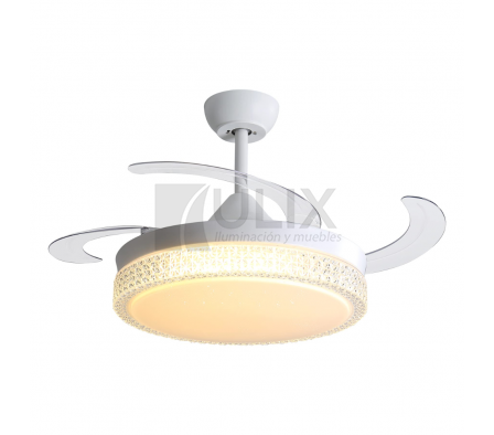 VENTILADOR P/TECHO ASPAS PLEGABLES DORADO 3 TONOS LP-M737-8016