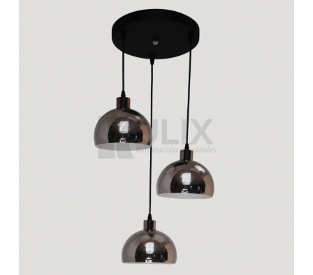 COLGANTE 3L E27 REDONDA C/ GLOBOS BICOLOR LP-A52313