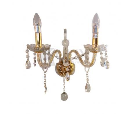 316/2 APLIQUE CRISTAL DORADO