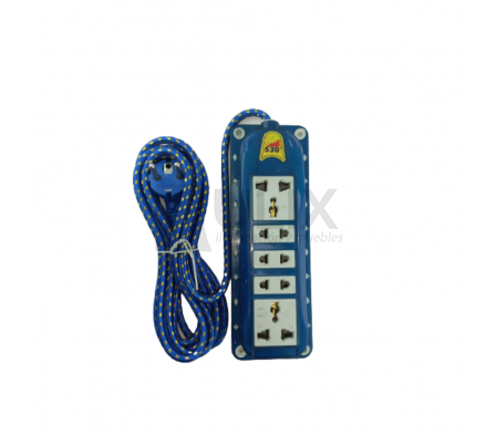 CABLE PROLONG 5 TOMA 3MTRS AZUL