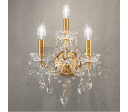 302/3 APLIQUE CRISTAL DORADO