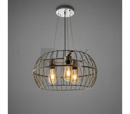 LÁMPARA COLGANTE INDUSTRIAL DISEÑO JAULA 
