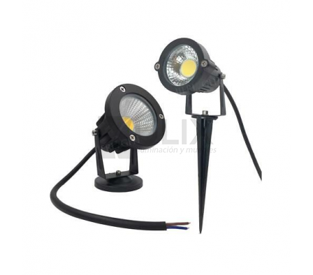 ESTACA 5W COB NEGRO L/ VERDE