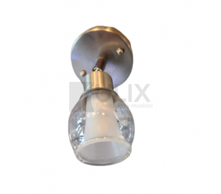 APLIQUE 1 LUZ C/TULIPA B60-1