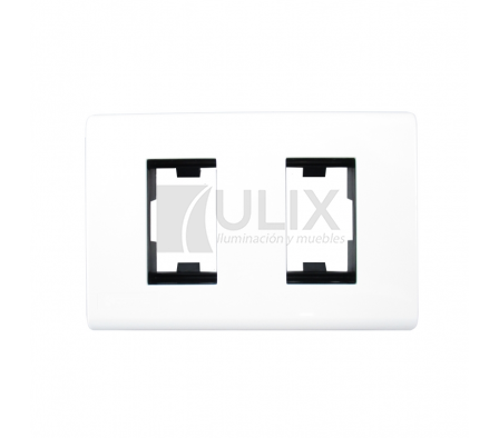 PLACA DE 2 MOD SEPARADO BLANCO DUOMO CONATEL
