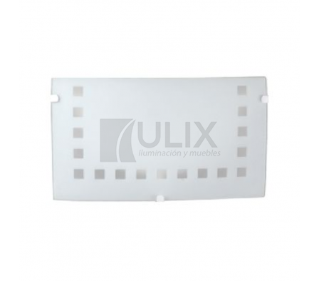 APLIQUE SALERNO 1L RECTANGULAR BORDE C/ PUNTOS 2963 FERRO