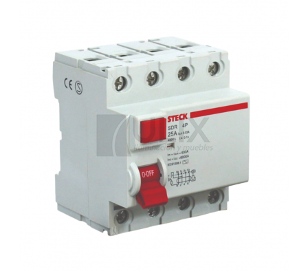 DISYUNTOR DIFERENCIAL 4X25A 30MA STECK