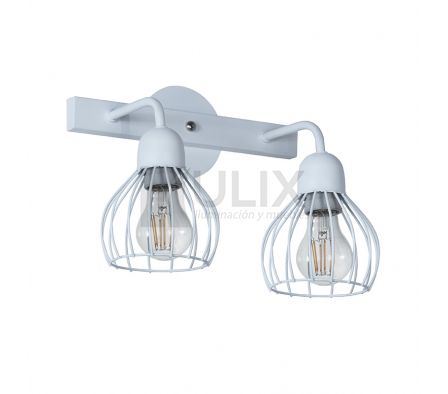 APLIQUE VINTAGE 2L BRAZOS CURVO BLANCO FERRO