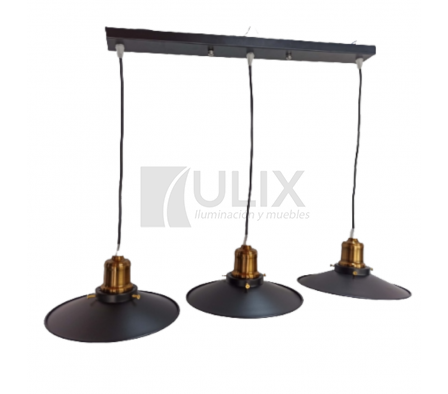 COLGANTE 3L BASE RECTA C/ PANTALLA S67308