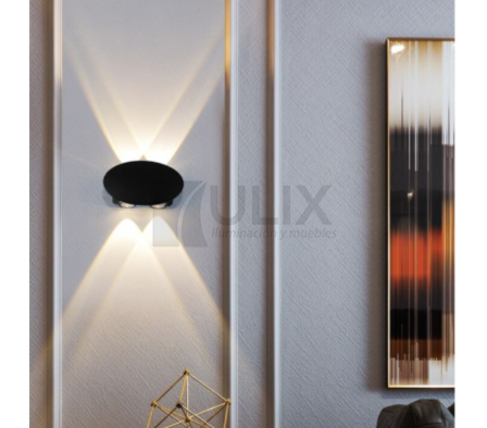 APLIQUE UNIDIR. 5W NEGRO L/CAL 21666NC