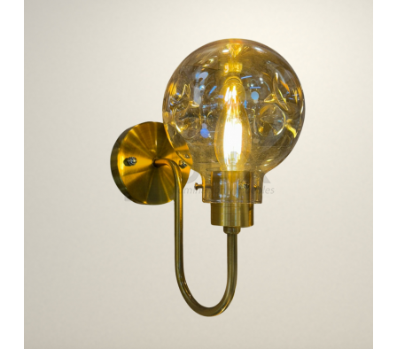 APLIQUE 1L ROSE C/ GLOBO CARAMELO BN5332