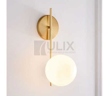 APLIQUE 1L G9 DORADO C/ GLOBO