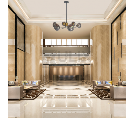 COLGANTE 6L GLOBOS C/ PORTALAMP DORADO M2306