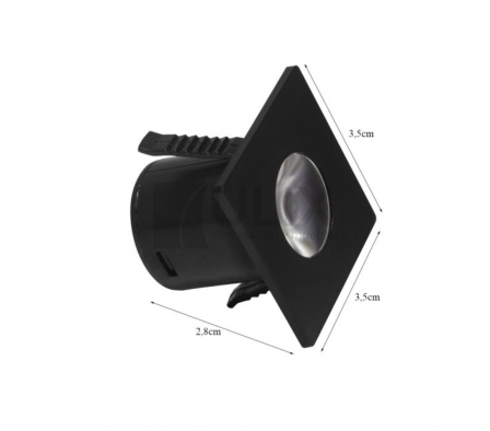 SPOT EMB CUAD. 1W 3000K NG ECOV 0710-1