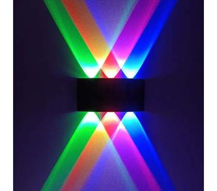 8201 APLIQUE 3 LUPAS 6W NEGRO LUZ RGB ECO 3059-3