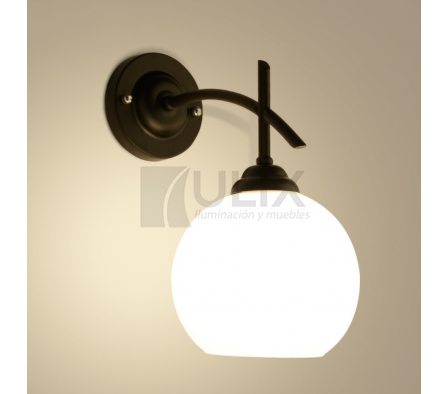 APLIQUE 1L NG BRAZO CURVO C/ GLOBO BL BN5330