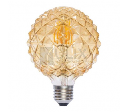 CH LAMPARA E27 4W VINTAGE G95 CARAMEL TIPO PIÑA