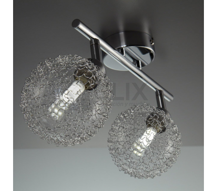 APLIQUE C/ BARRAL 2L G9 CROMADO TULIPA CERR BN5393