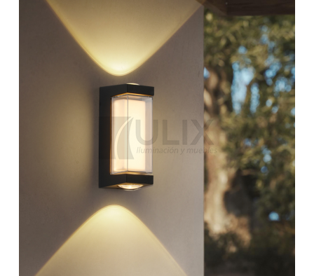 APLIQUE 2+2W 6500K NEGRO 95X45X58MM EC21949