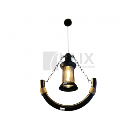 CH COLGANTE CON FAROL RUSTICO L-5037
