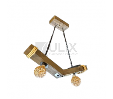 COLGANTE 2L TIPO V MADERA GL