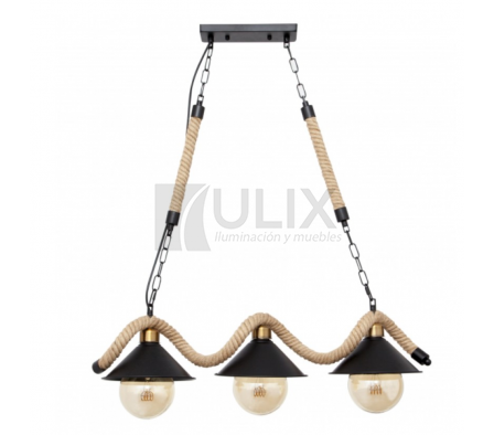 COLGANTE 3L PANTALLA METAL C/ YUTE