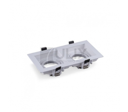 SPOT P/ 2 DICRO C/ ZOCALO EMBUTIR 18.5CM X 10CM