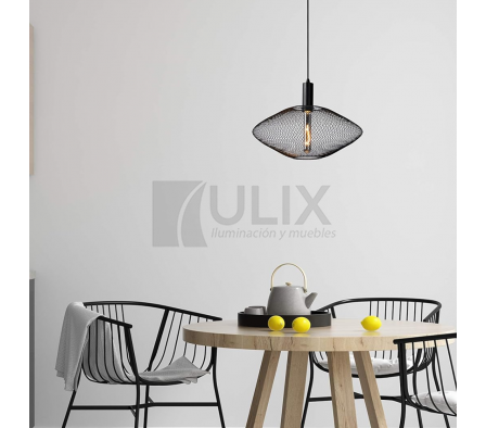 COLGANTE 1L E27 NG REJILLA OVAL 30CM A38111