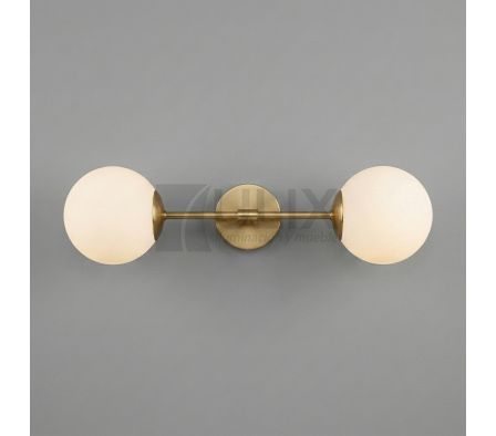 APLIQUE 2 LUCES DORADO GLOBOS