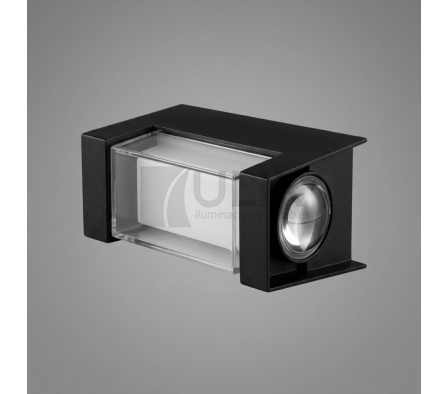 APLIQUE MULTIDIRECCIONAL 4W NEGRO CÁLIDO