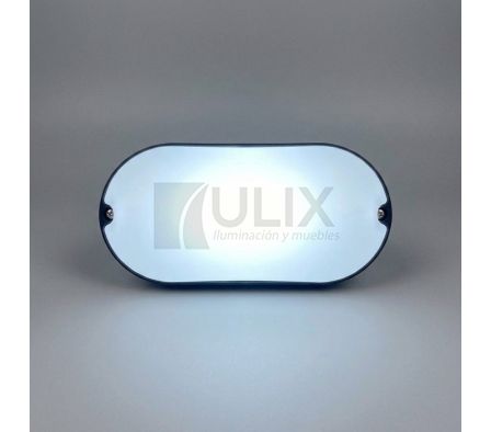 APLIQUE TORTUGA LED 12W NEGRO LUZ FRIA