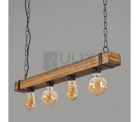 COLGANTE RÚSTICO LINEA 4 LUCES 
