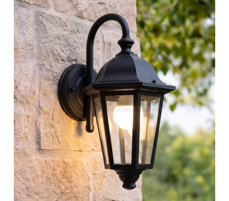 FAROL 6 CARAS NEGRO C/ PUNTA