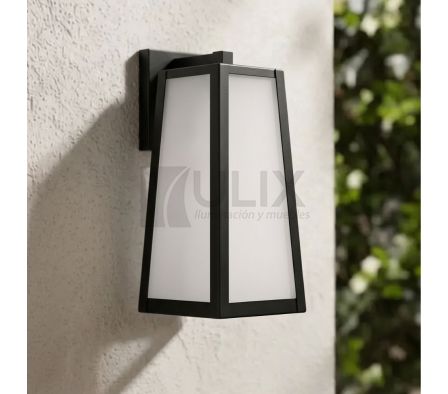 FAROL NEGRO VIDRIO ESMERILADO