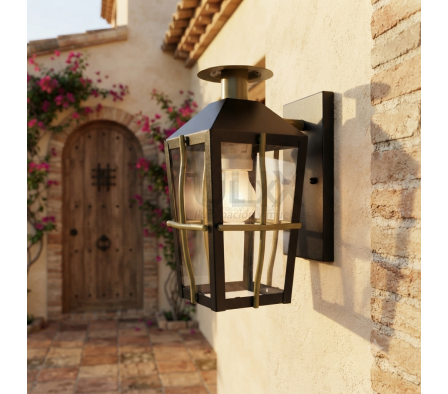 FAROL 3 CARAS C/ REJILLA BRONCE