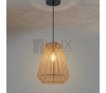 COLGANTE BOHO YUTE ROMBO 1 LUZ