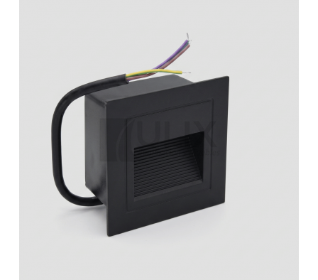 APLIQUE NEGRO LED 3W CUADRADO DE EMBUTIR 3000K