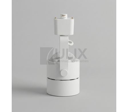 CABEZAL RANURADO GU10 PARA RIEL BLANCO CON ADAPTADOR