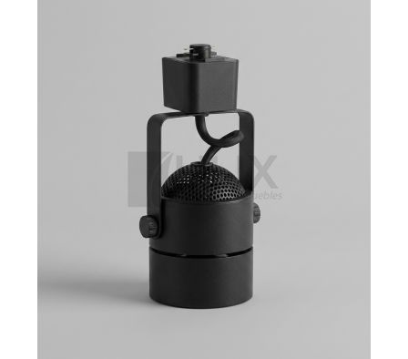 CABEZAL RANURADO GU10 PARA RIEL NEGRO CON ADAPTADOR