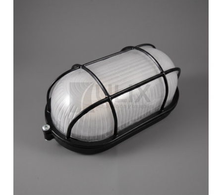 APLIQUE TORTUGA LED CON REJILLA NEGRO 100W