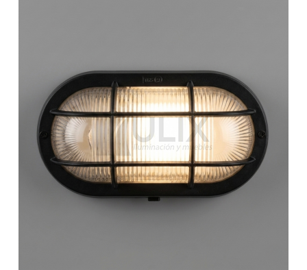 APLIQUE TORTUGA LED CON REJILLA NEGRA